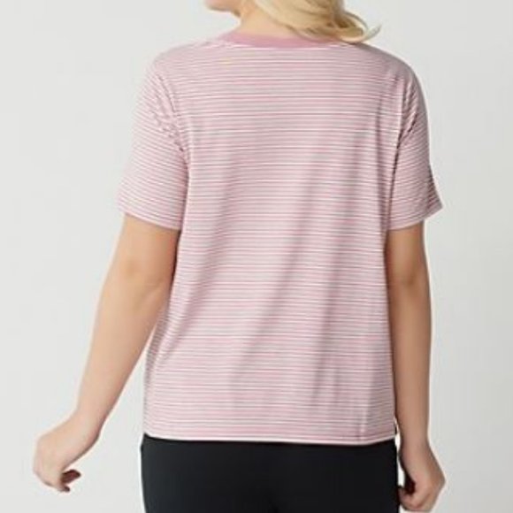 AnyBody Cozy Knit Mixed Stripe T-Shirt 3063 - Picture 2 of 2